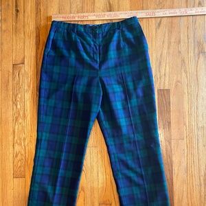 Pendleton blackwatch plaid tartan wool dress pants lined size 12